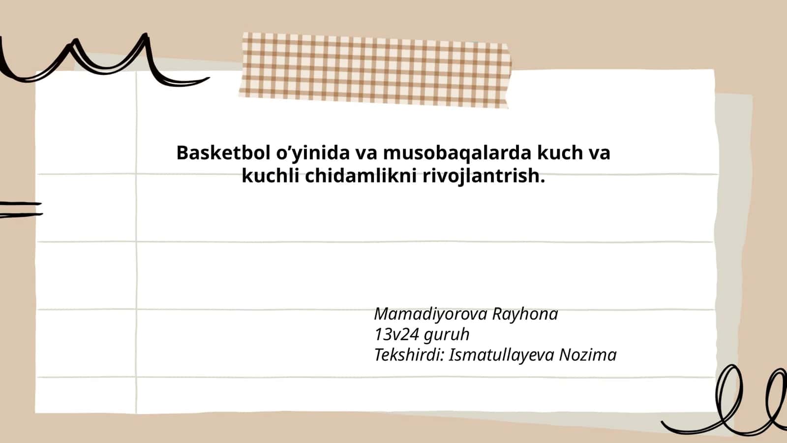 Baskеtbоl o’yinida va musоbaqalarda kuch va kuchli chidamlikni rivоjlantrish