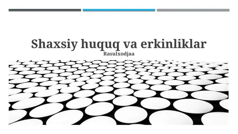 Shaxsiy huquq va erkinliklar