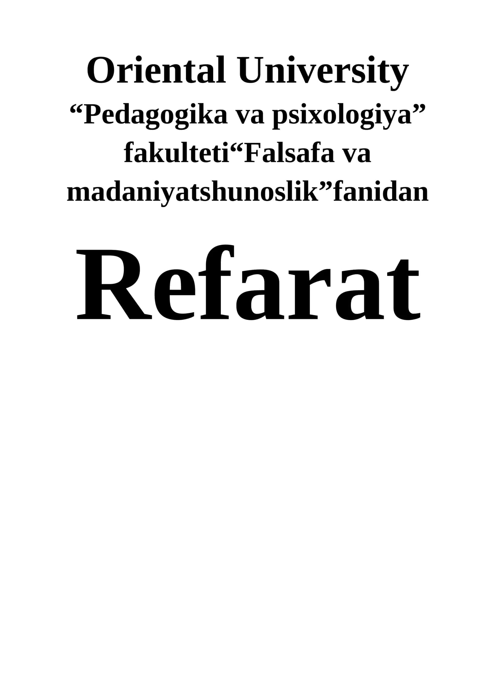 Forobiyning falsafiy va jamiyatshunoslikka doir qarashlari