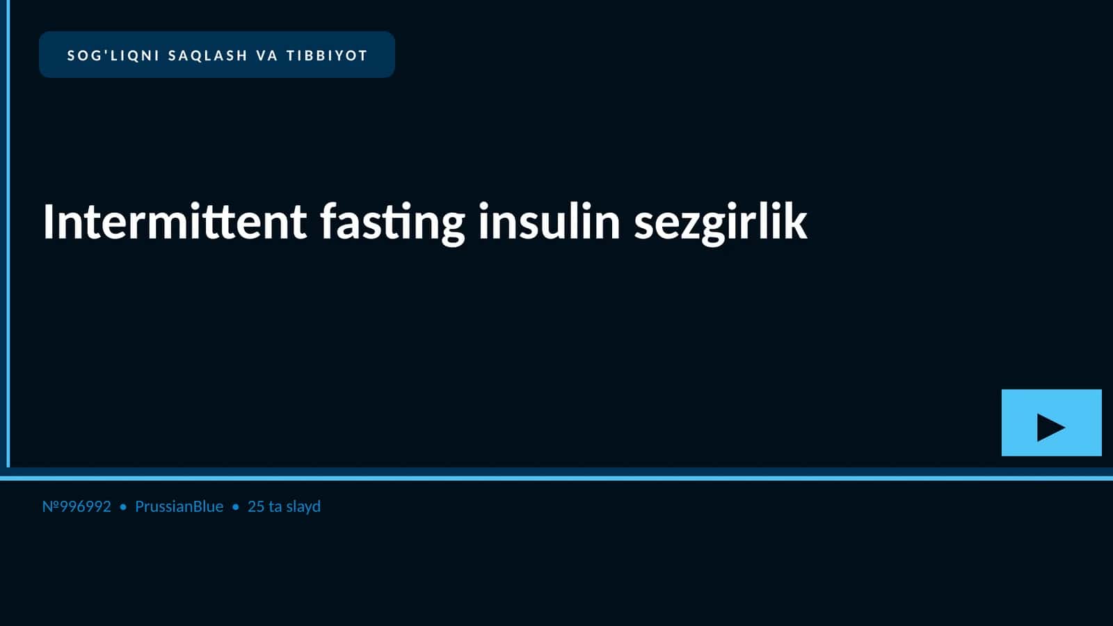 SOG'LIQNI SAQLASH VA TIBBIYOT