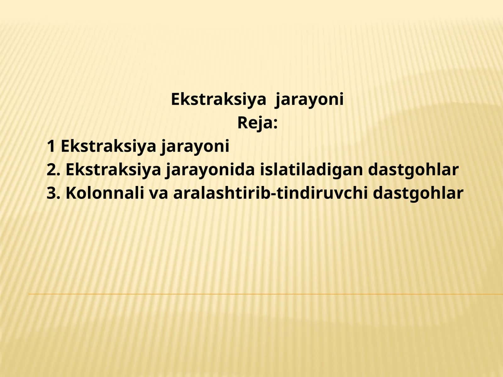 Ekstraksiya jarayoni