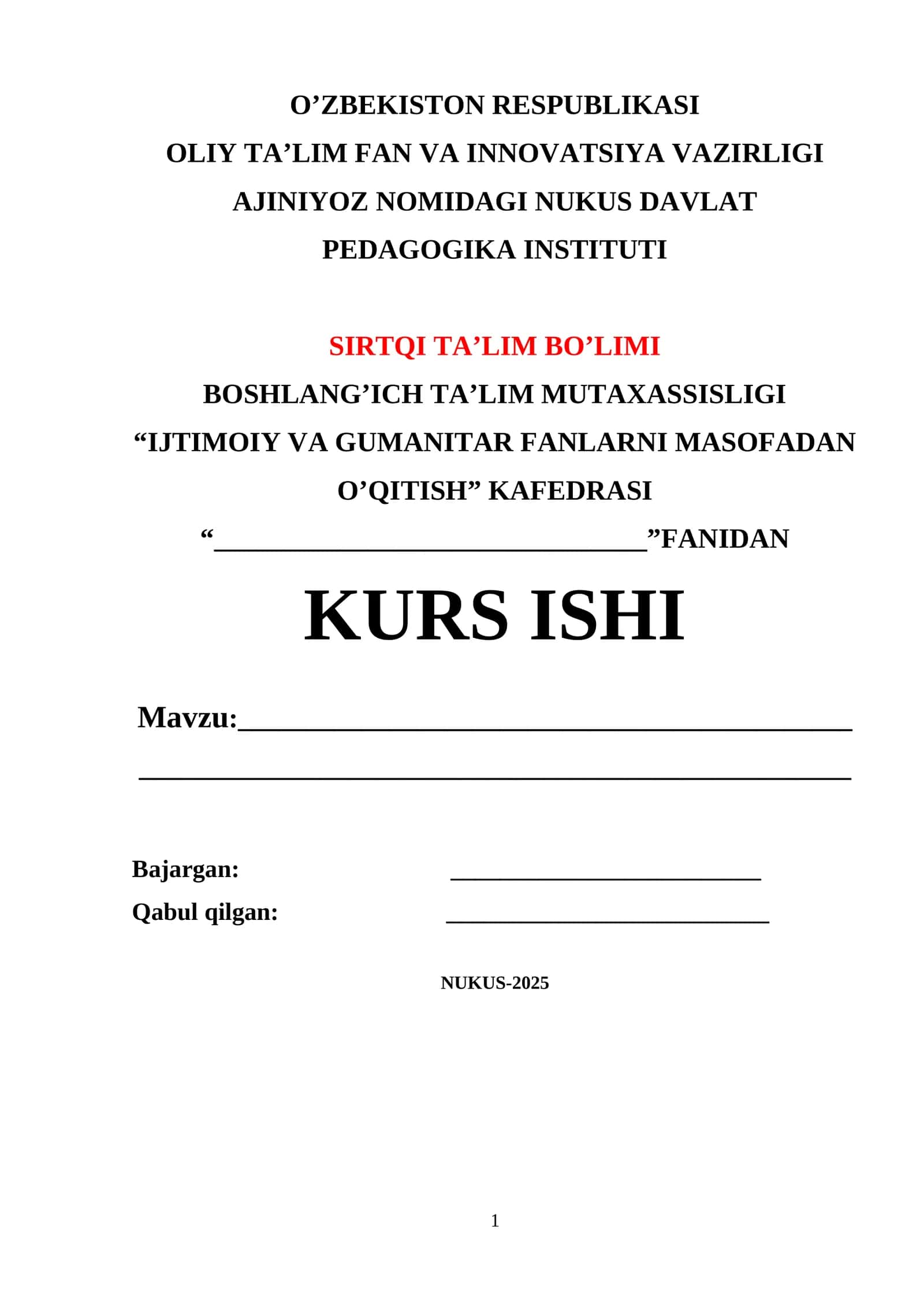“_______________________________”FANIDAN KURS ISHI