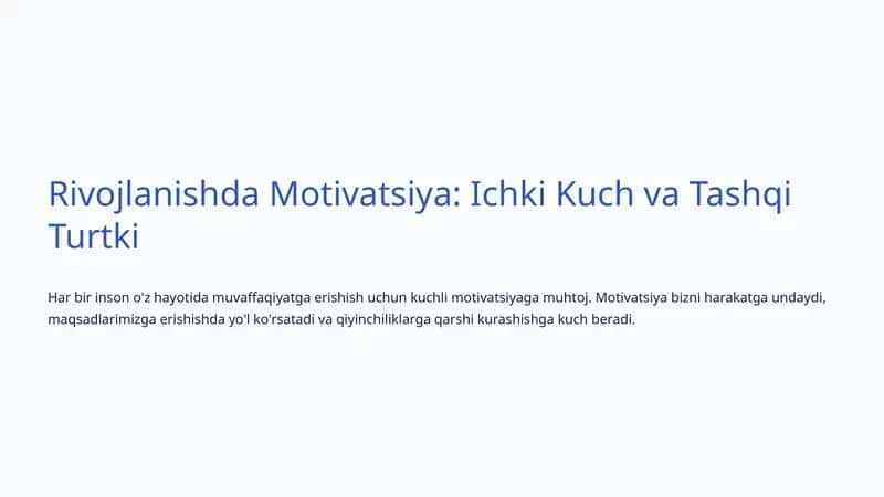 Motivatsiya