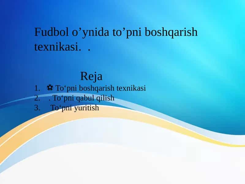To‘pni boshqarish texnikasi