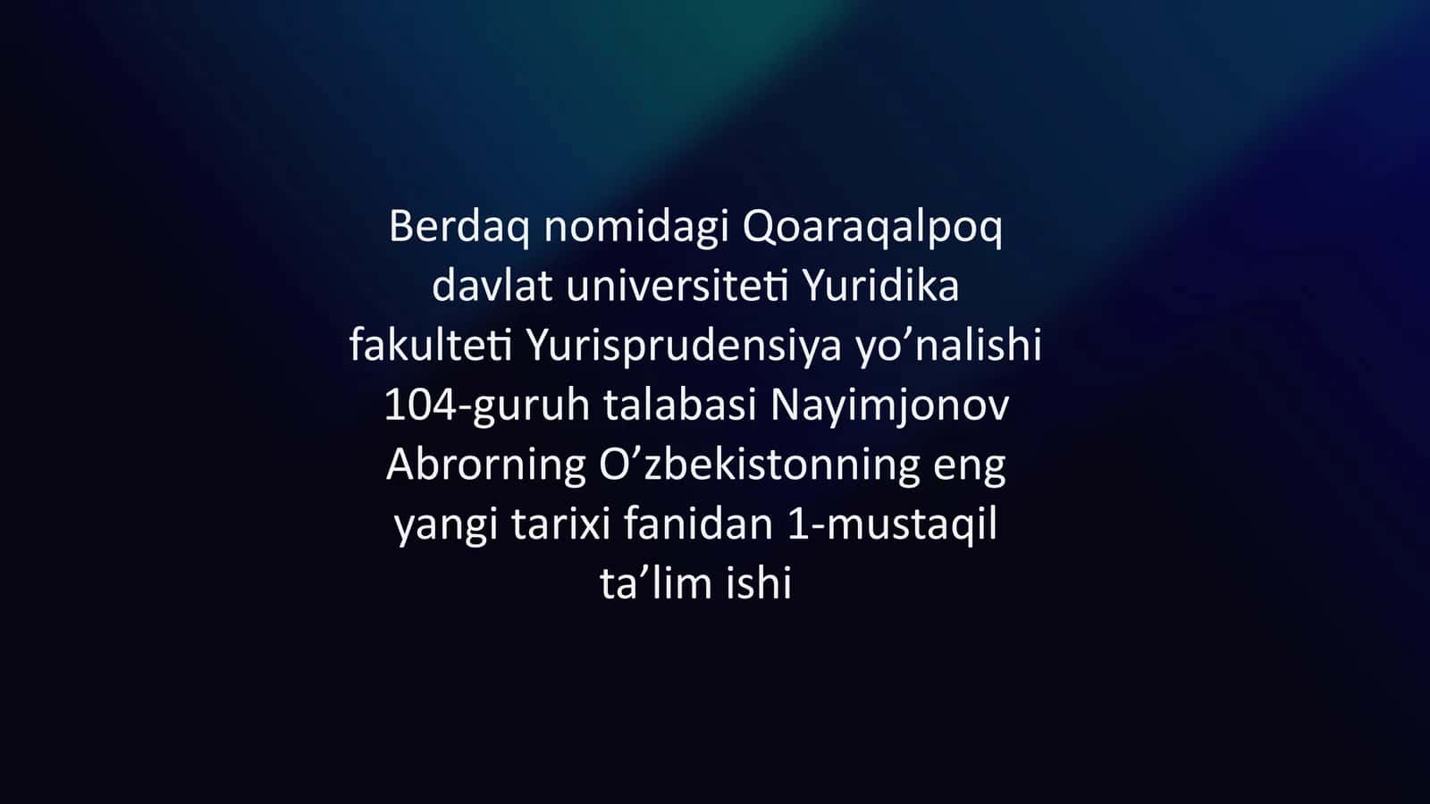 Yurisprudentsiya yo'nalishida harakat strategiyasi