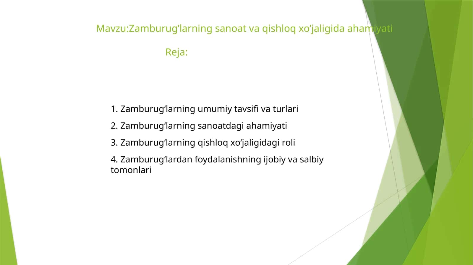 Zamburug’larning sanoat va qishloq xo’jaligida ahamiyati