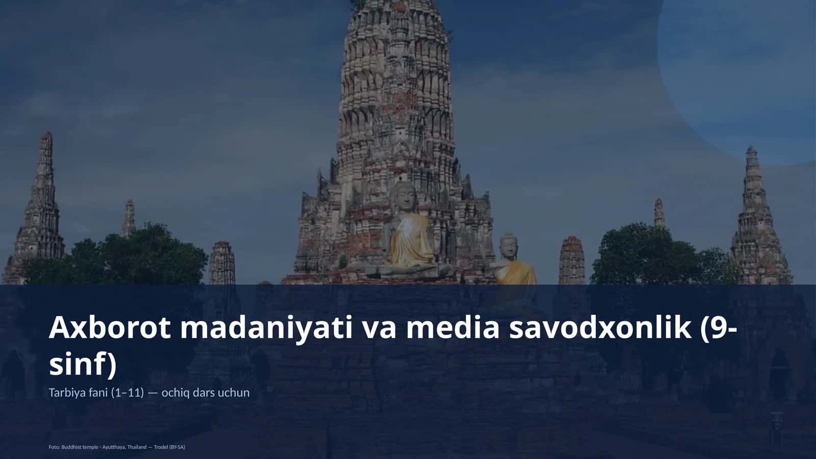 Axborot madaniyati va media savodxonlik (9-sinf)