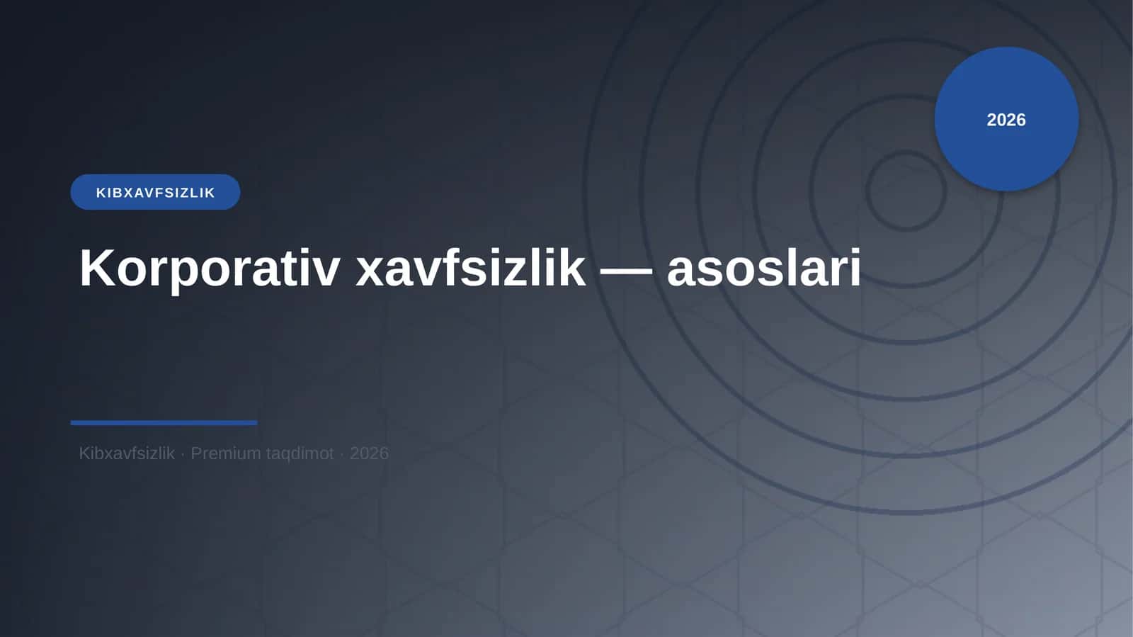 Korporativ xavfsizlik — asoslari