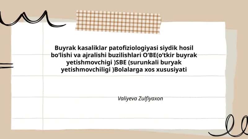 Buyrak kasaliklar patofiziologiyasi