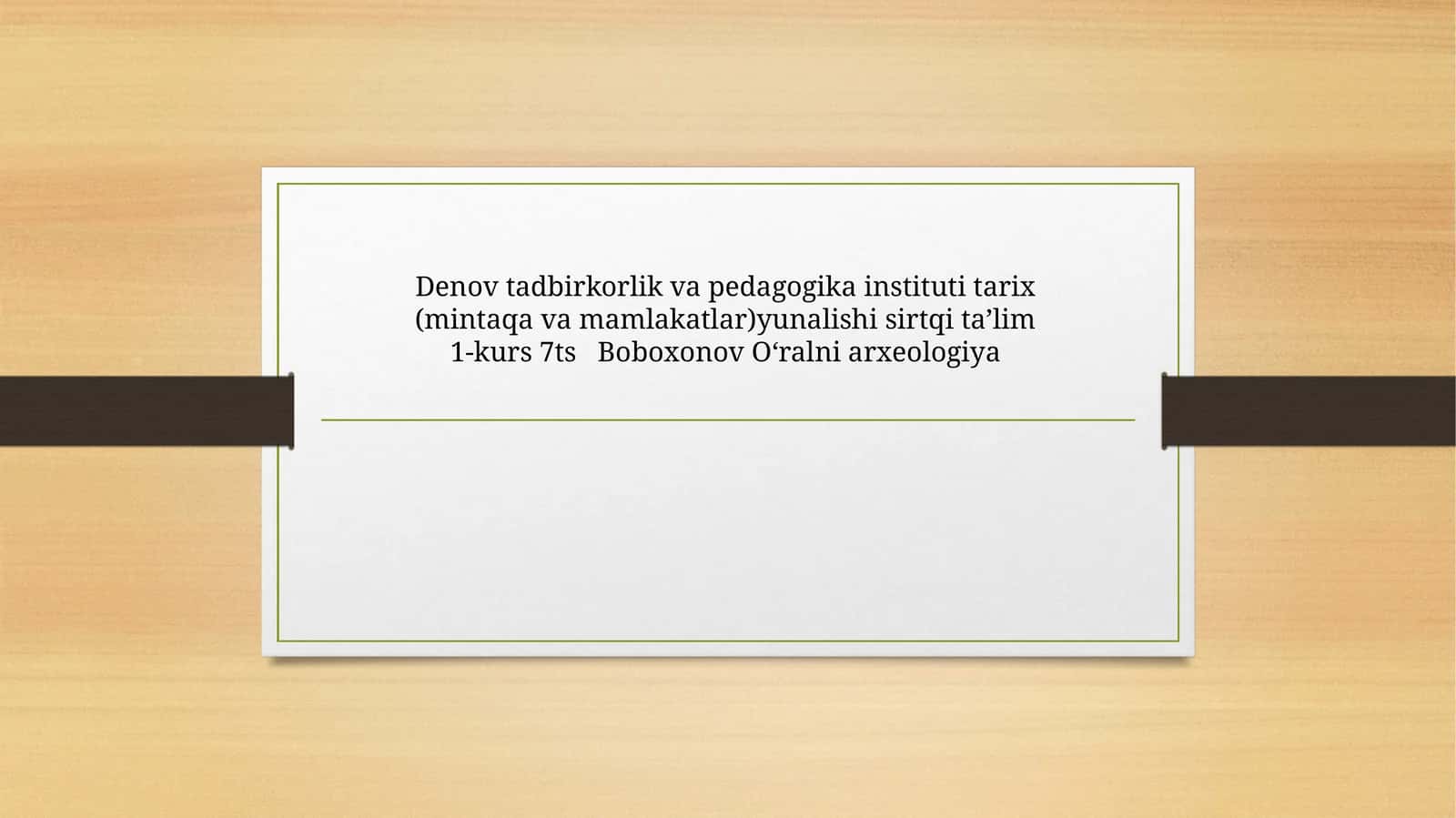 Neolit davri haqida arxeologiya