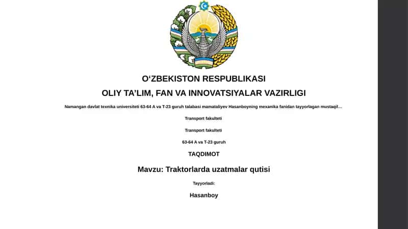 Traktorlarda uzatmalar qutisi