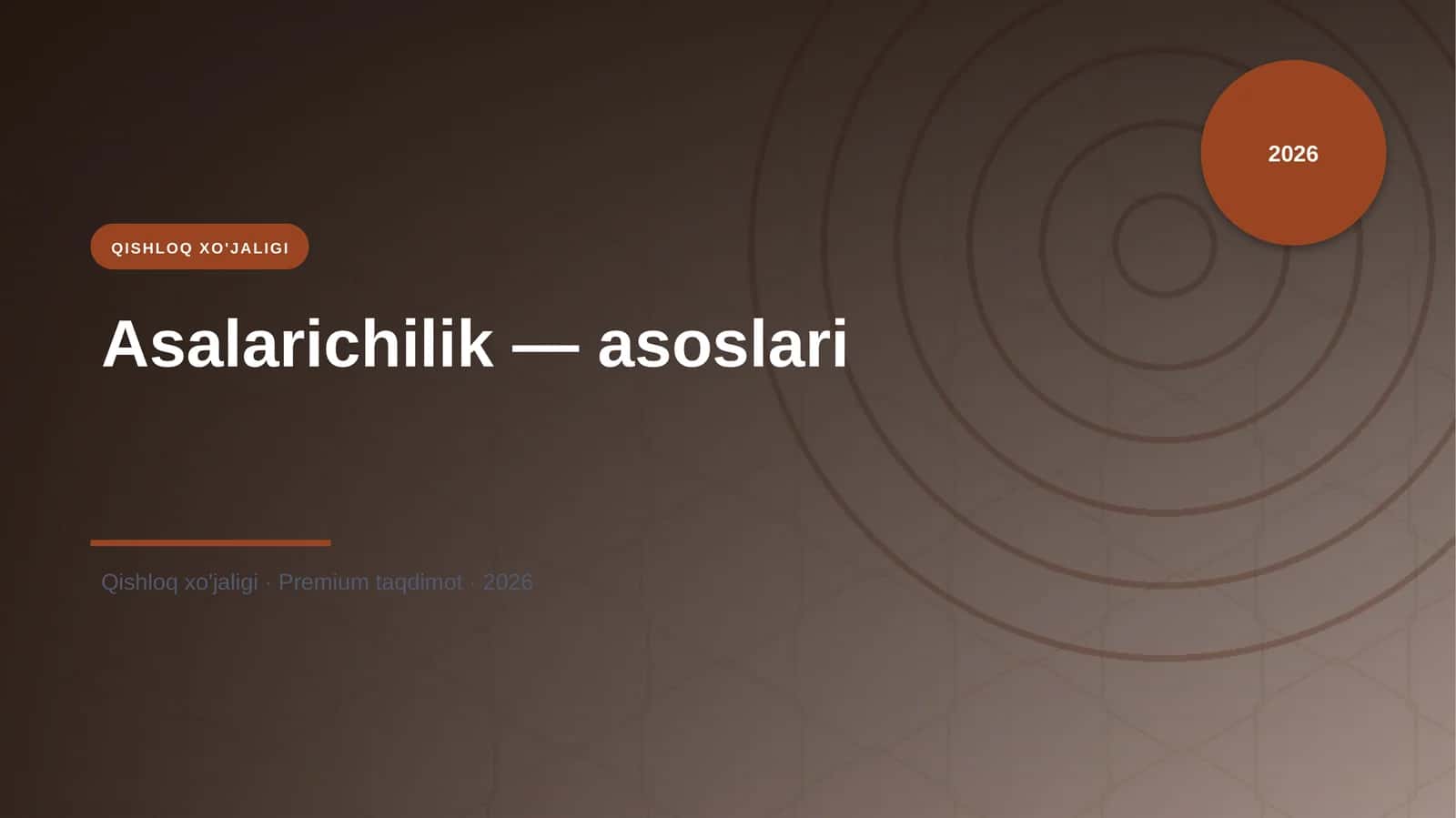 Asalarichilik — asoslari