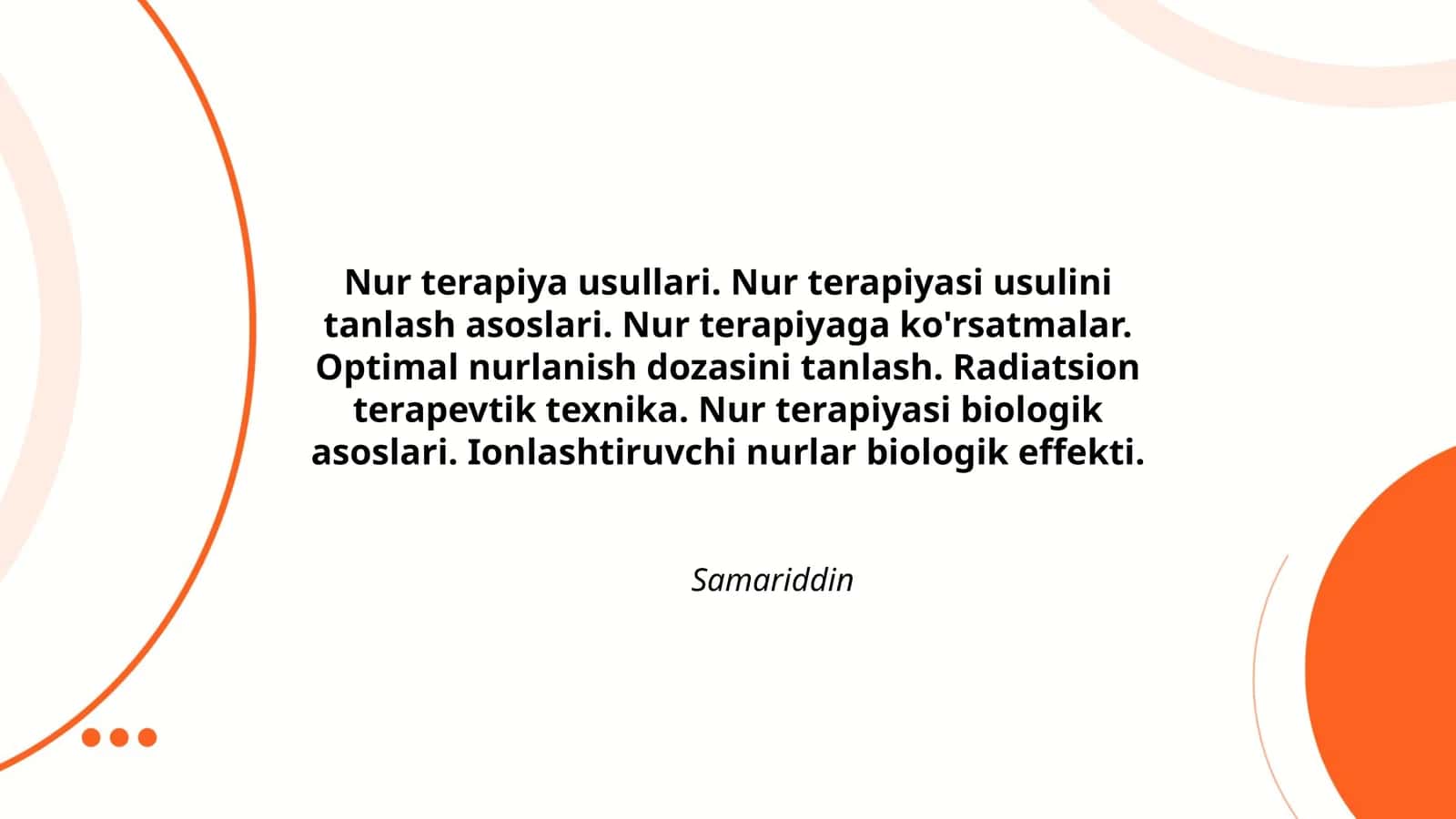 Nur terapiya usullari