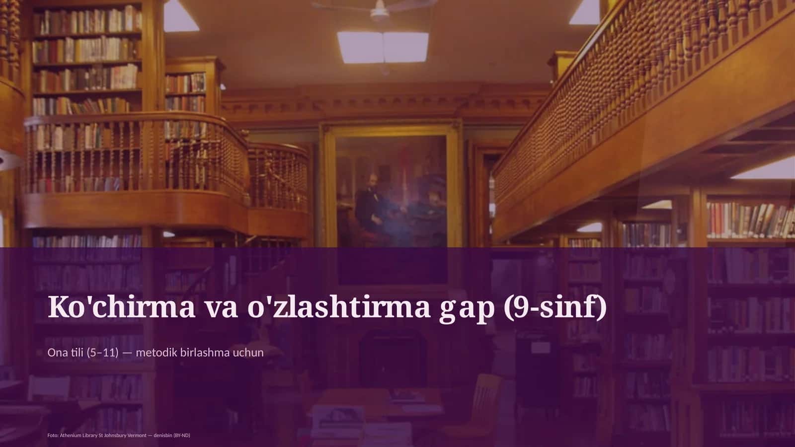 Ko'chirma va o'zlashtirma gap (9-sinf)