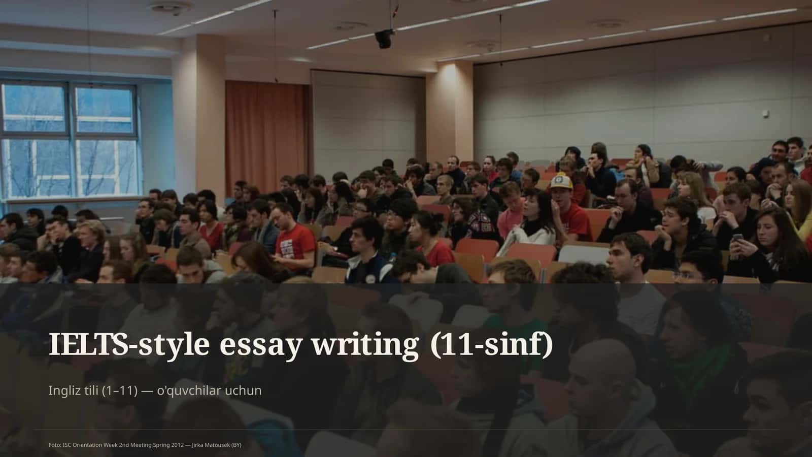 IELTS-style essay writing (11-sinf)