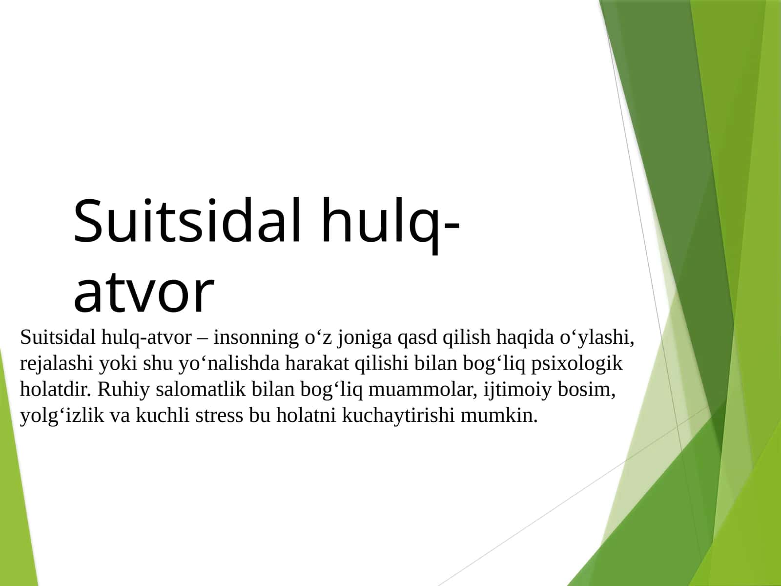 Suitsidal xulq-atvor