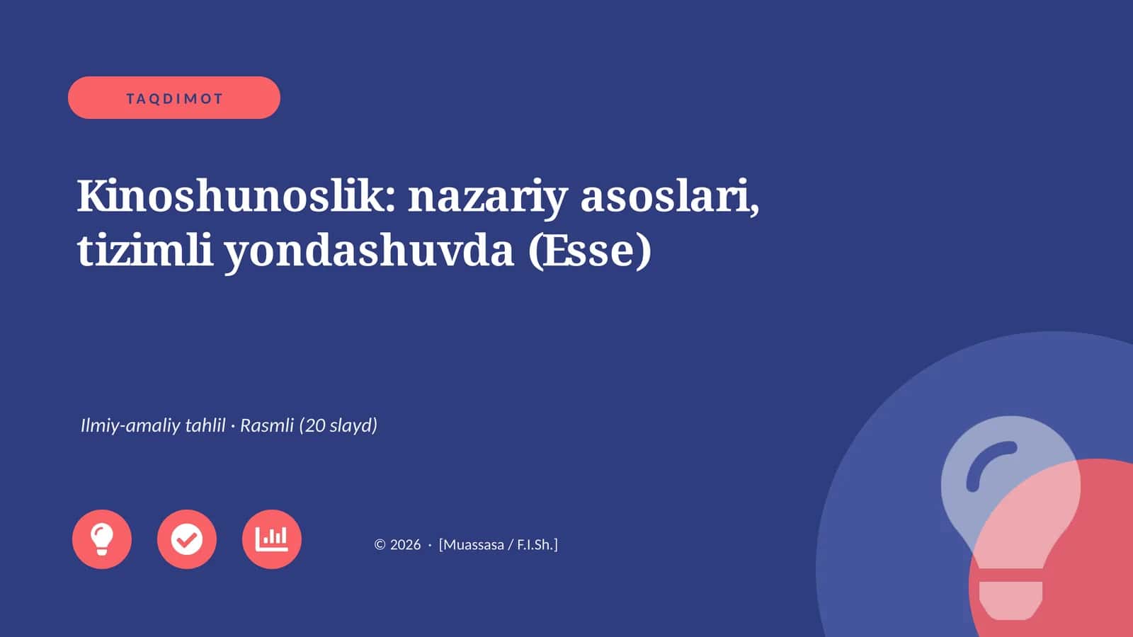 Kinoshunoslik: nazariy asoslari, tizimli yondashuvda (Esse)