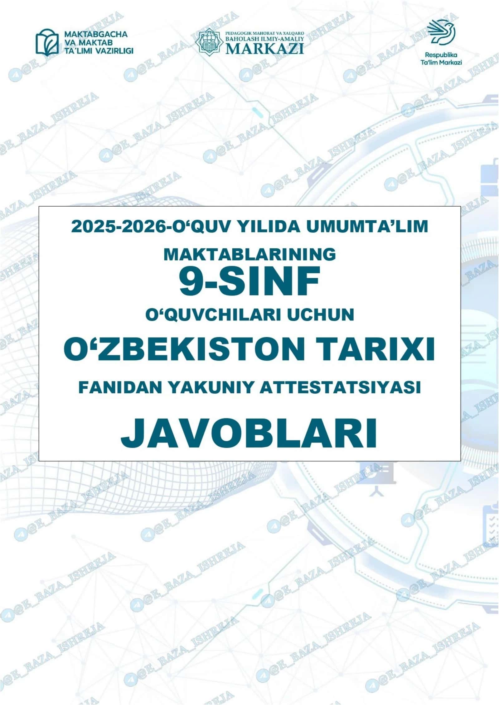 9-sinf O'zbekiston_tarixi_2025_2026_imtihon_javoblari