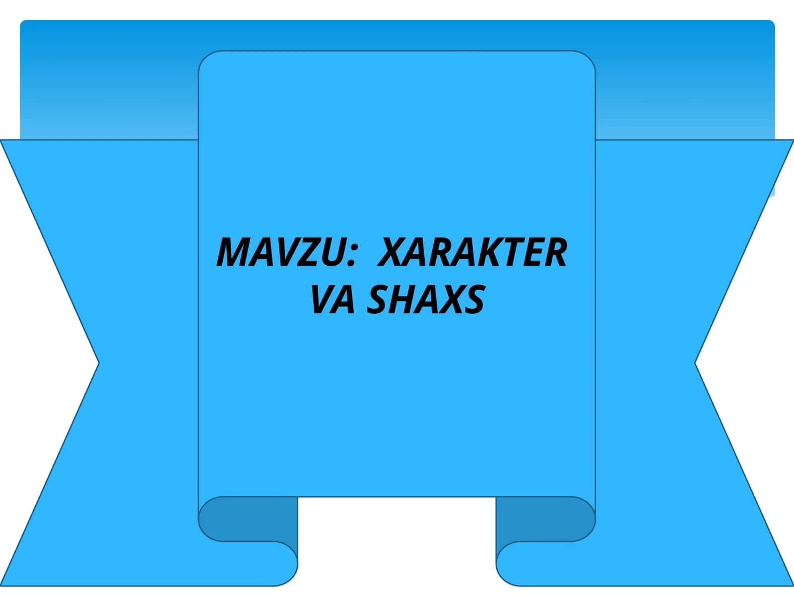 XARAKTER  VA SHAXS