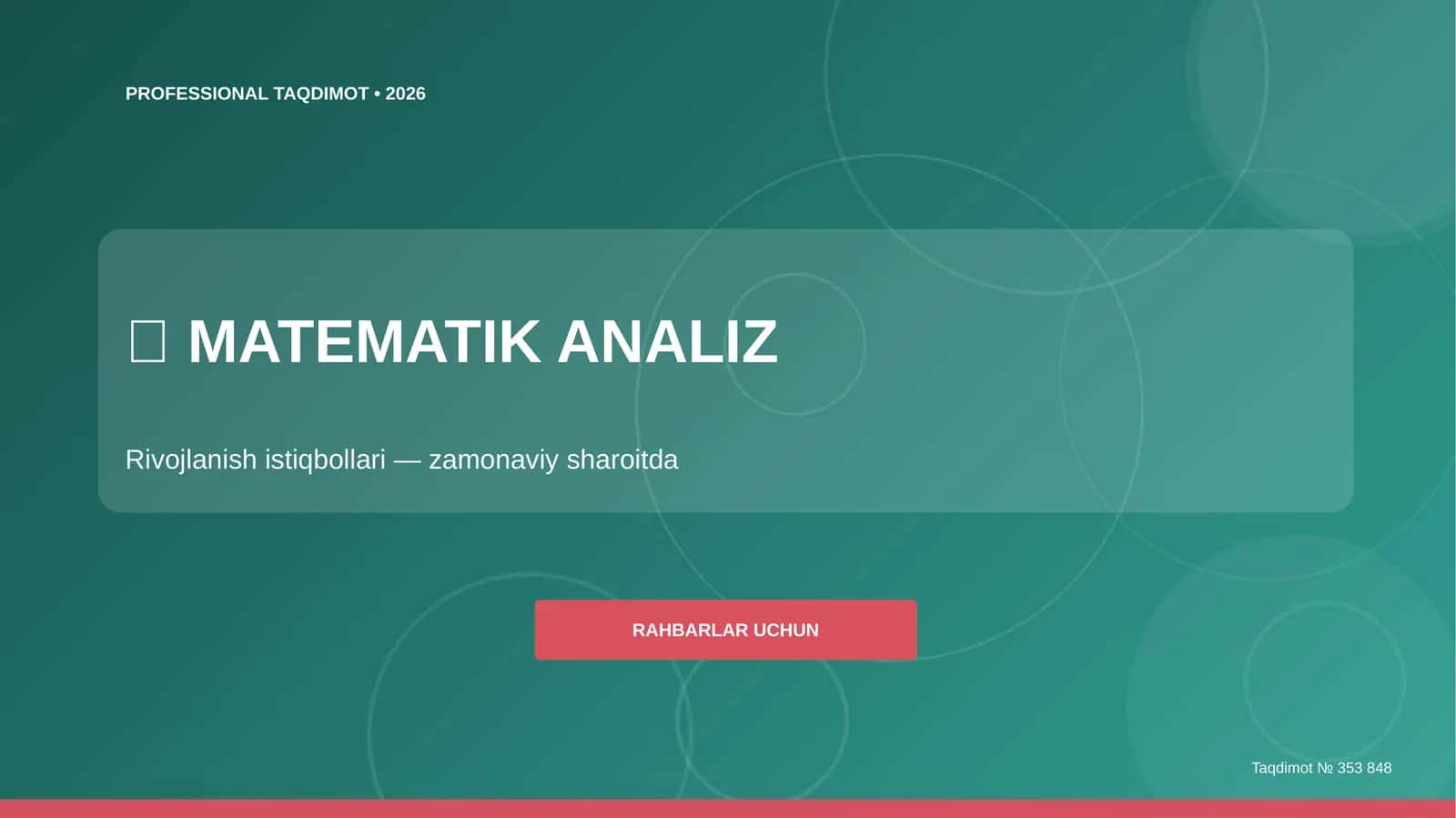 MATEMATIK ANALIZ