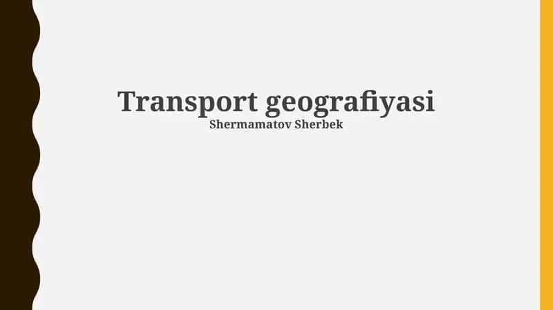 Transport geografiyasi