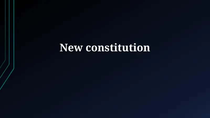 New constitution