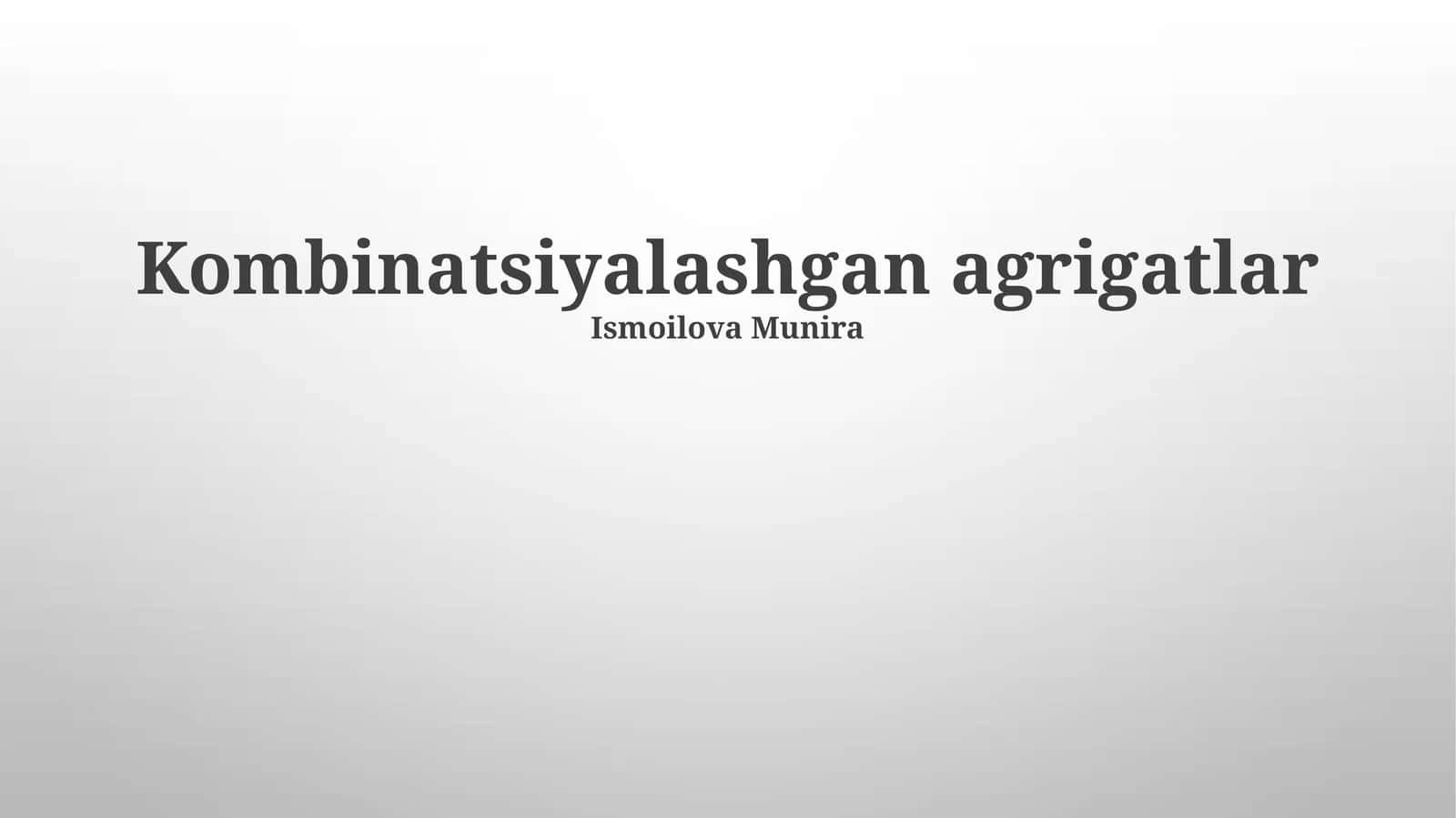 Birlashgan Agregatlar