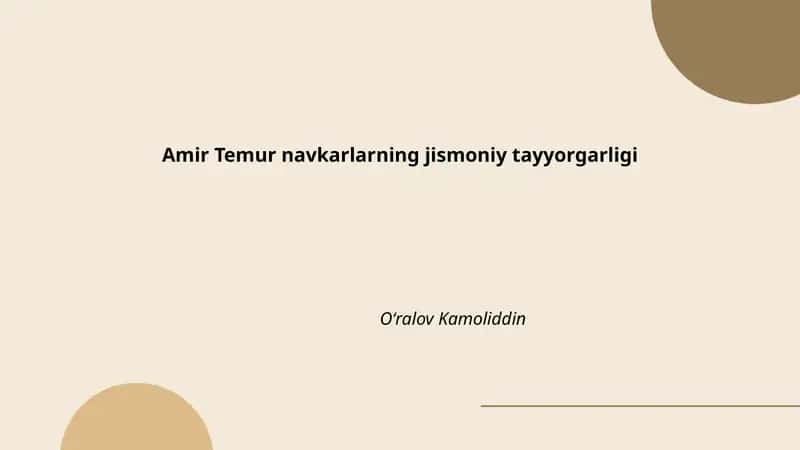 Amir Temur navkarlarning jismoniy tayyorgarligi