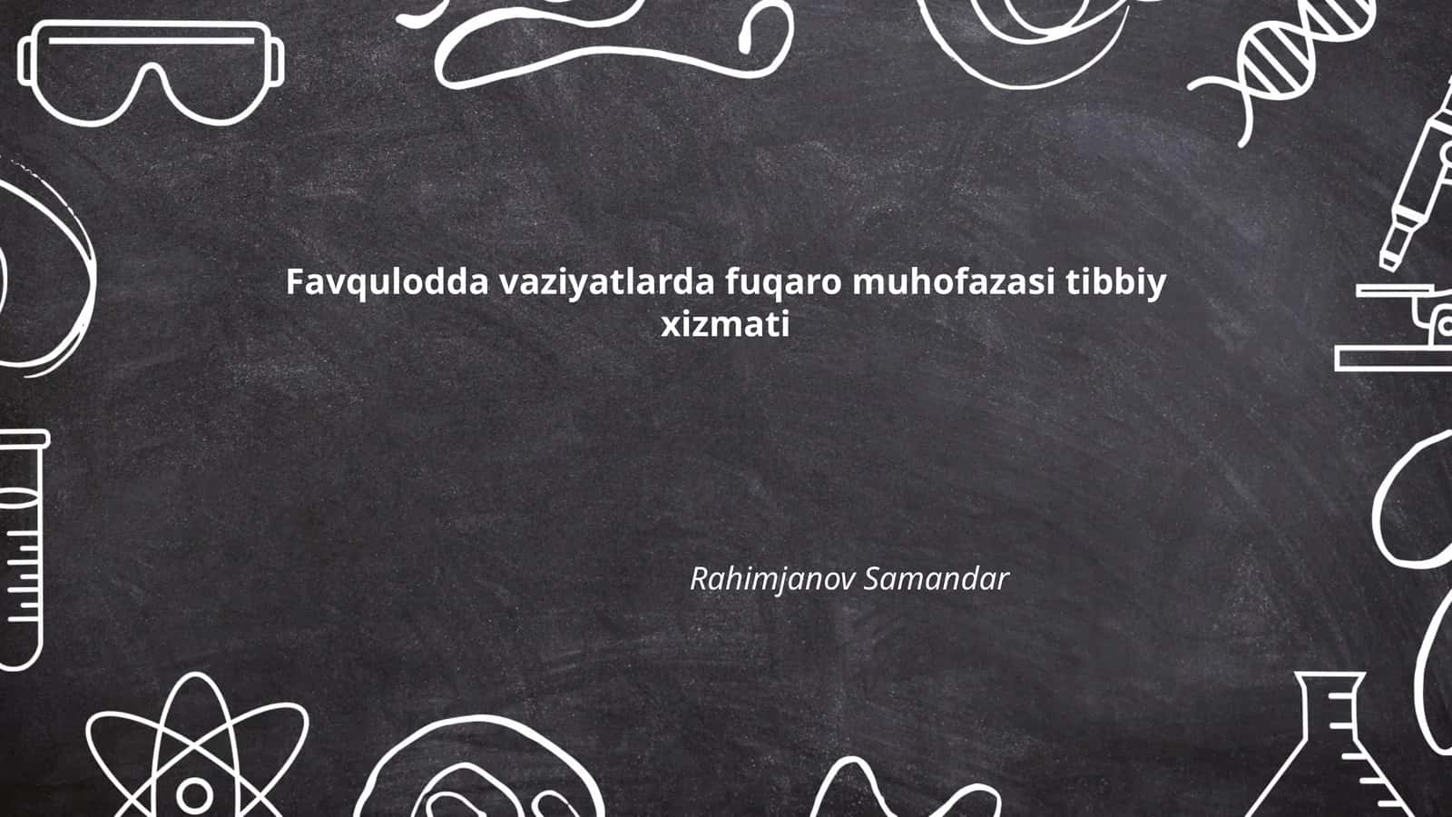 Favqulodda vaziyatlarda fuqaro muhofazasi tibbiy xizmati