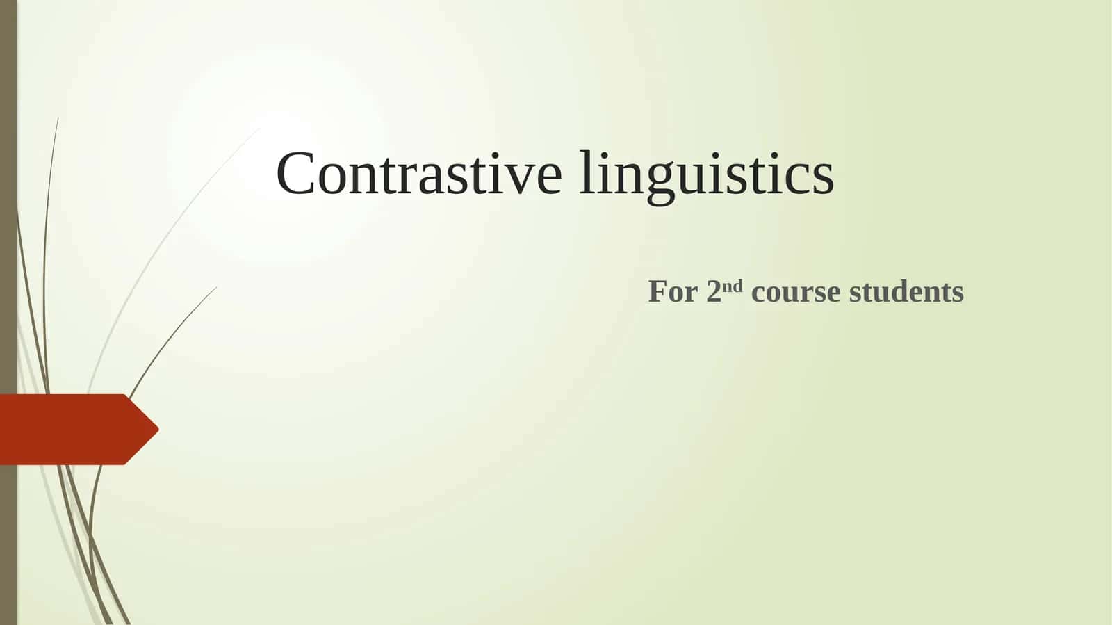 Contrastive linguistics