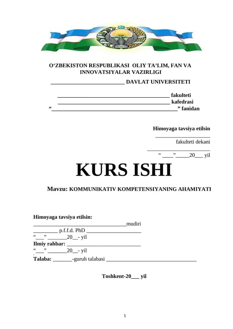 KOMMUNIKATIV KOMPETENSIYANING AHAMIYATI
