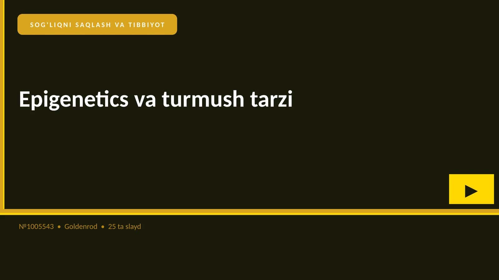 Epigenetics va turmush tarzi