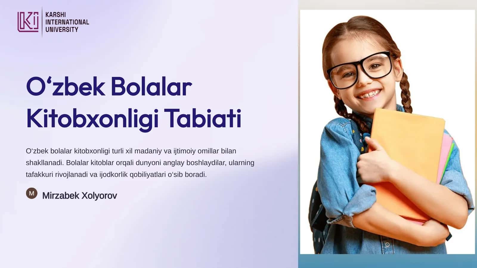 O‘zbek Bolalar Kitobxonligi Tabiati