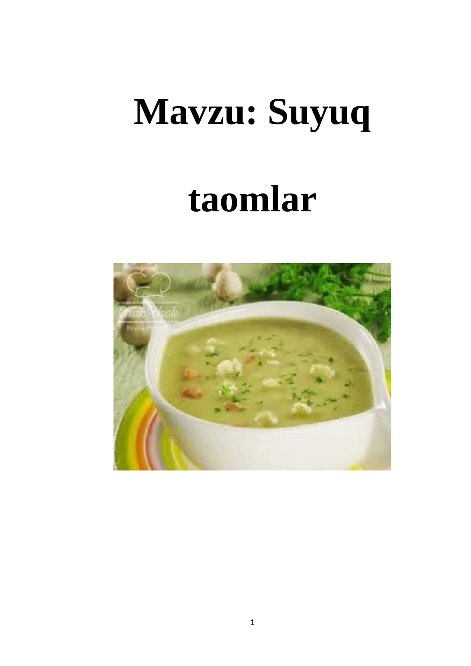 Suyuq taomlar