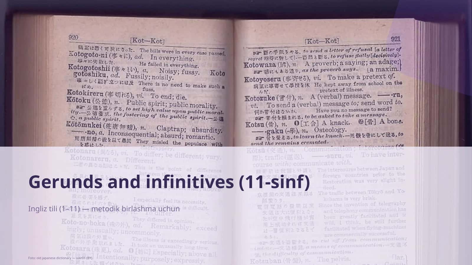 Gerunds and infinitives (11-sinf)