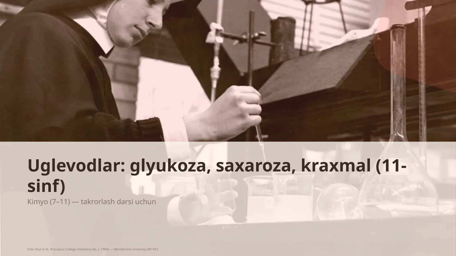Uglevodlar: glyukoza, saxaroza, kraxmal (11-sinf)