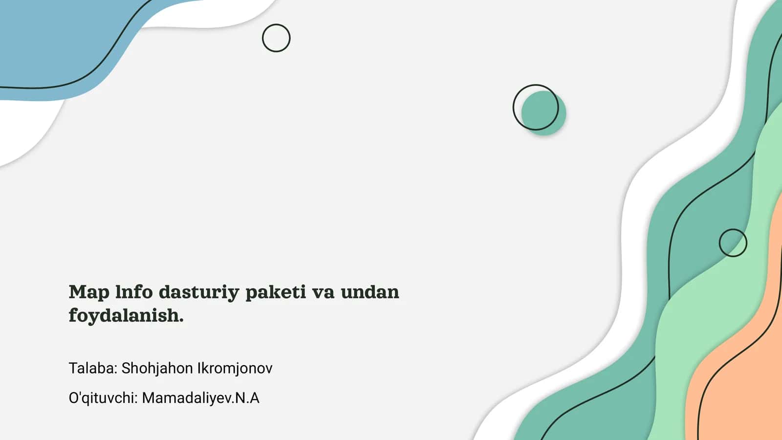Map Info Dasturiy Paketi