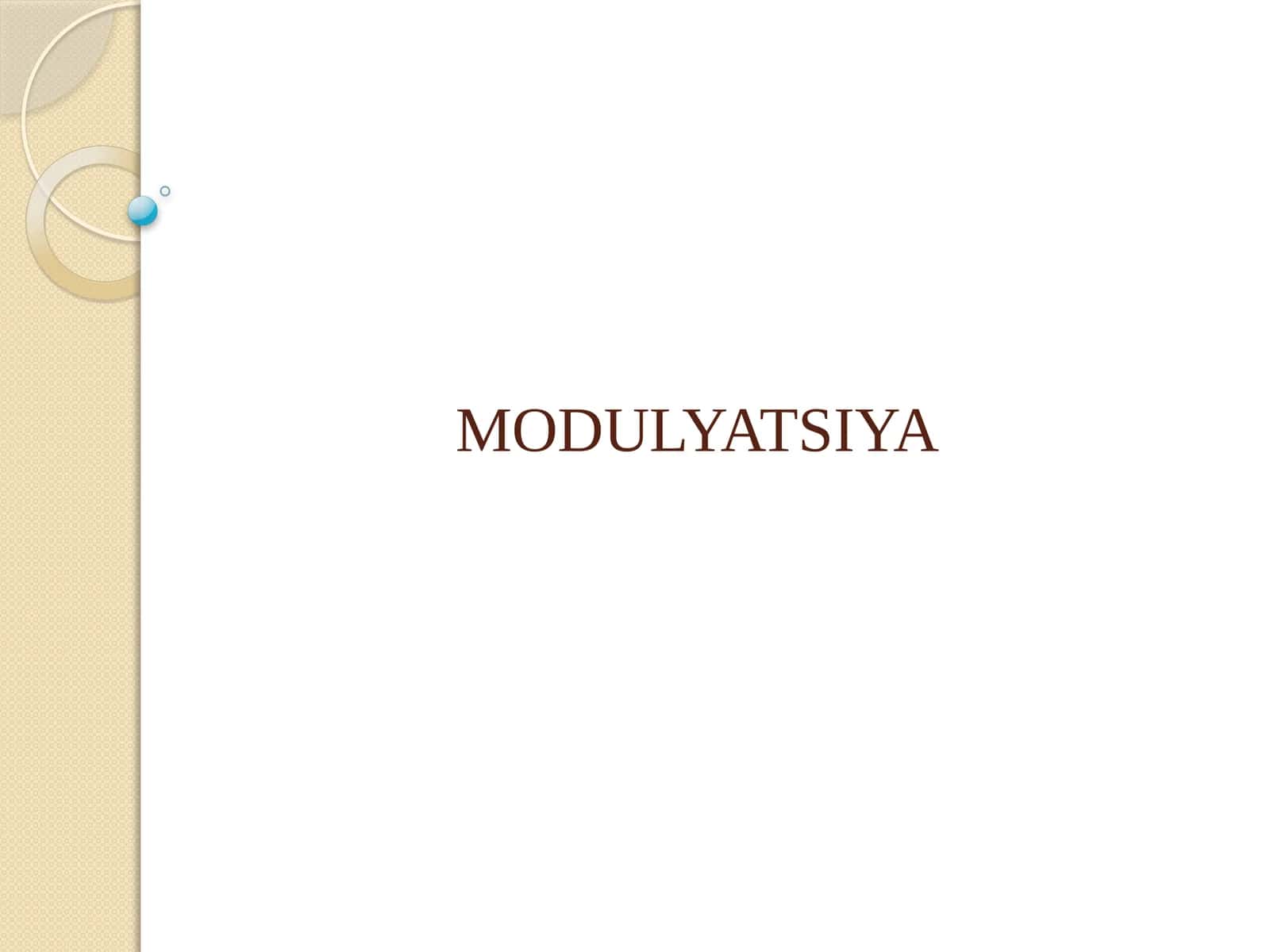 MODULYATSIYA