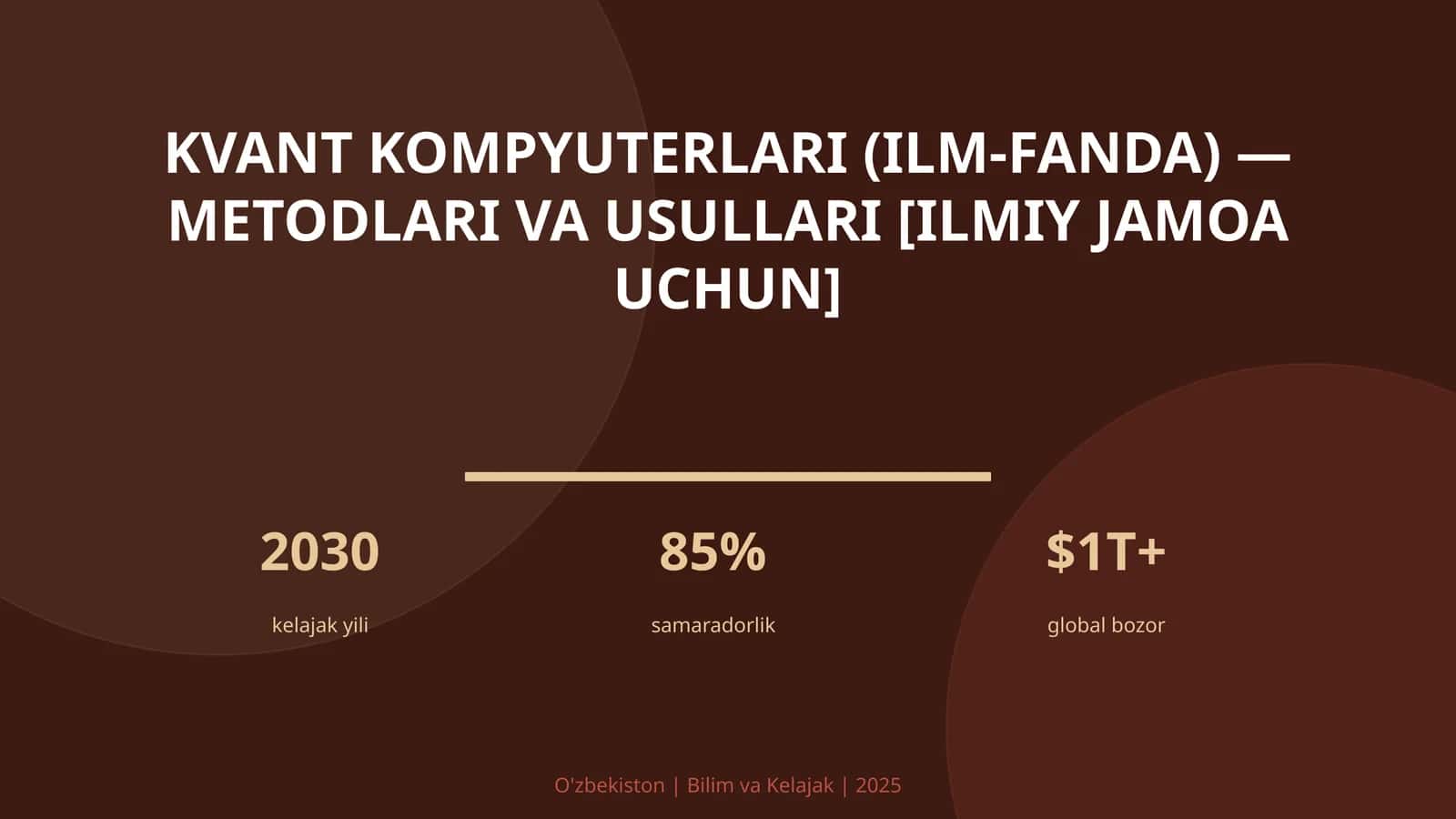 Kvant kompyuterlari (ilm-fanda) — metodlari va usullari [ilmiy jamoa uchun]