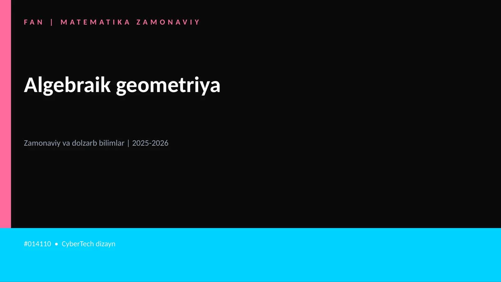 Algebraik geometriya