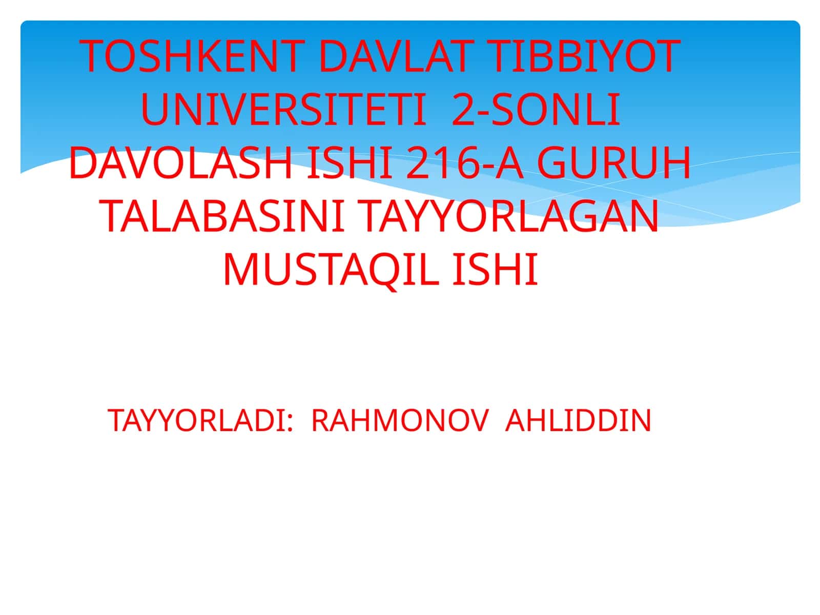 SHIKASTLANISH O’CHOG’IDA DASTLABKI UMUMIY, DASTLABKI TIBBIY YORDAMNI TASHKIL ETISH