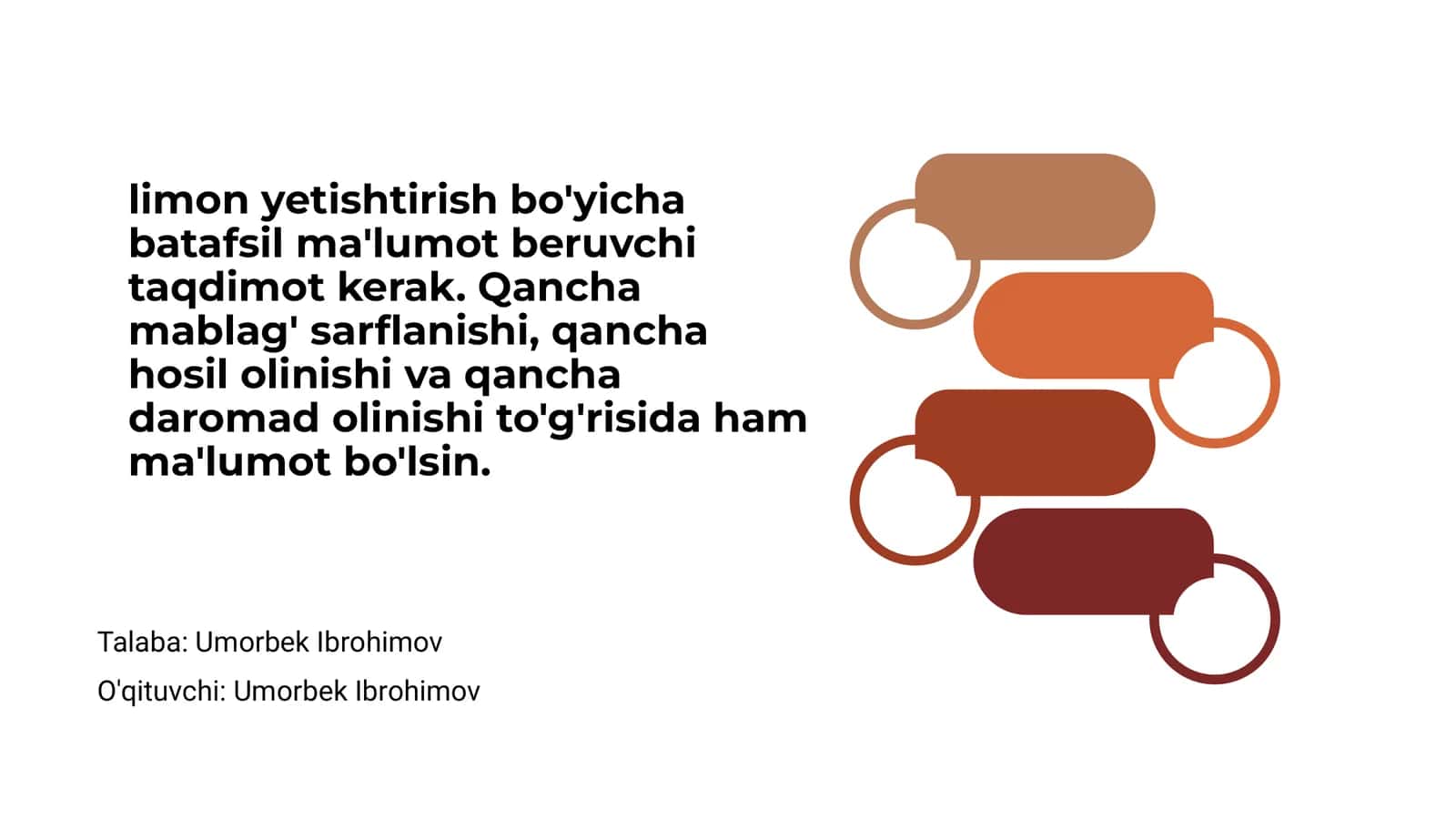 Limon yetishtirish bo'yicha taqdimot