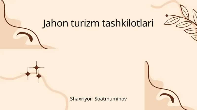 Jahon turizm tashkilotlari