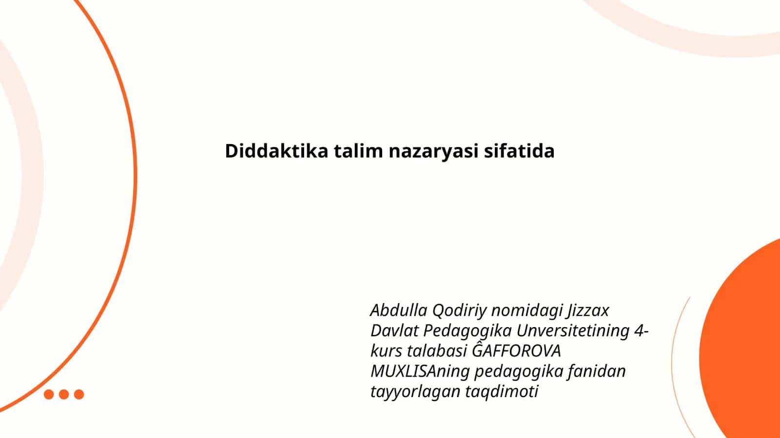 Raqamli o'qitishda ilmiy ta'minotlar asoslari
