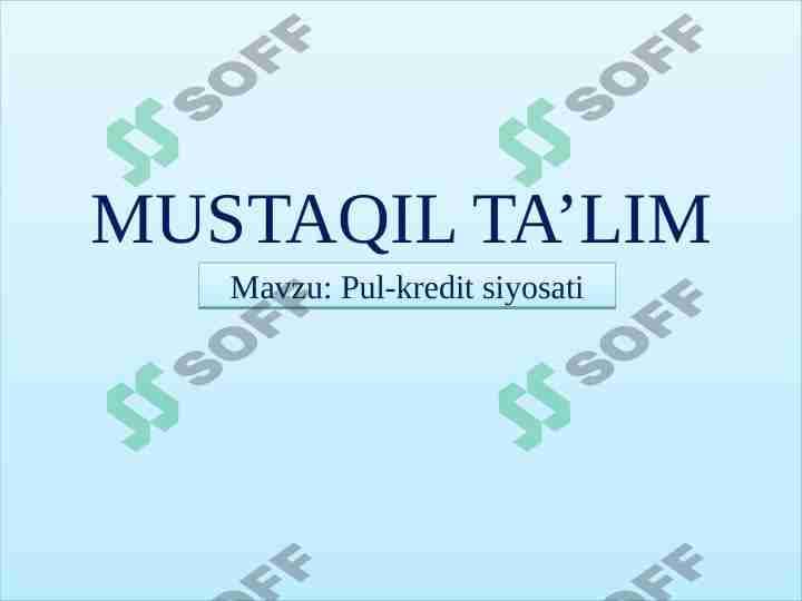 Pul kredit