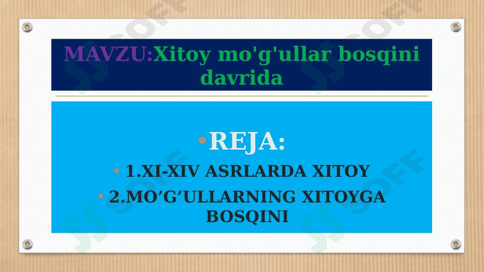 Xitoy mo'g'ullar bosqini davrida