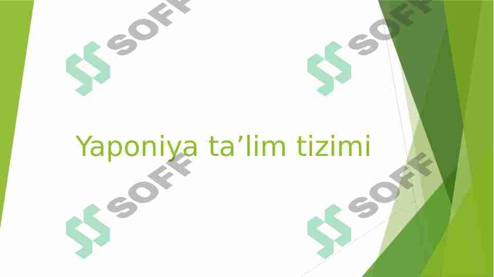 Yaponiya ta'lim tizimi