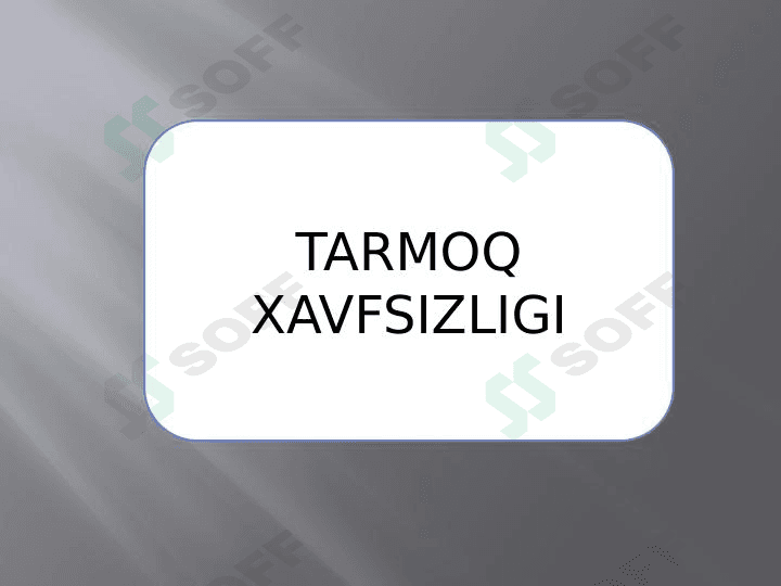 Tarmoq havfsizligi