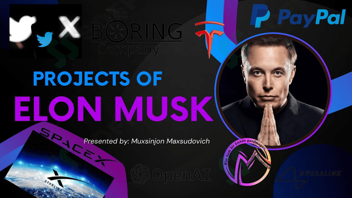 Elon Muskning muvaffaqiyatli loyihalari