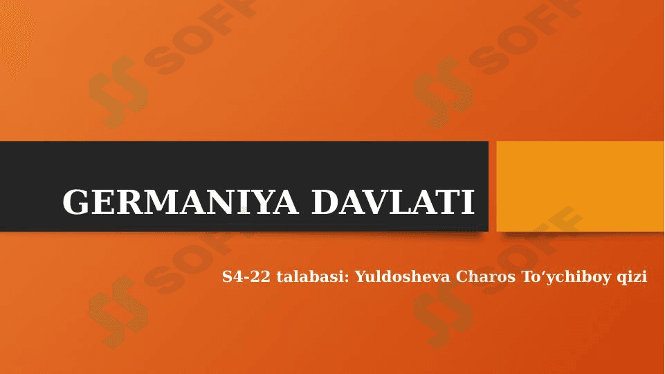 GERMANIYA DAVLATI